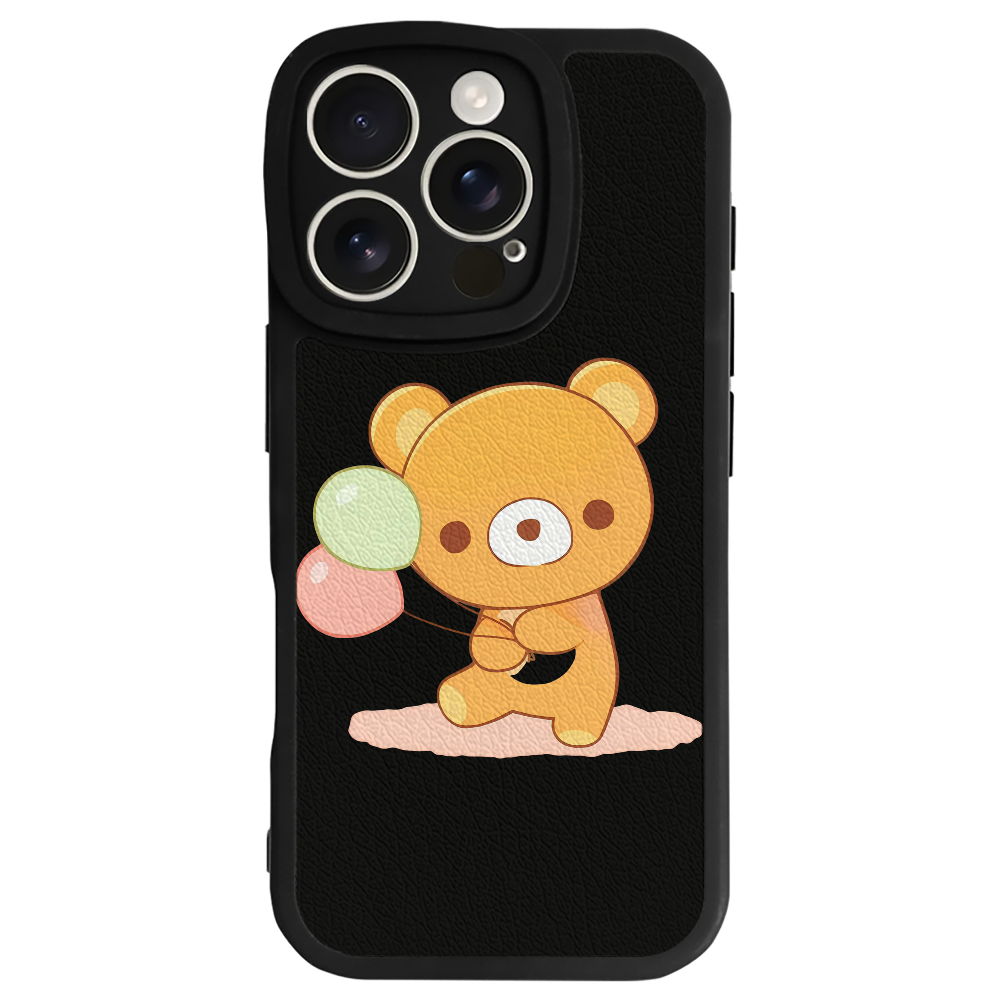 （画像用） リラックマ リラックマ キイロイトリ Rilakkuma Korilakkuma Kiiroitori 【iPhone 16シリーズ対応】シリコンスマホケース（レザー調） 材質：シリコン